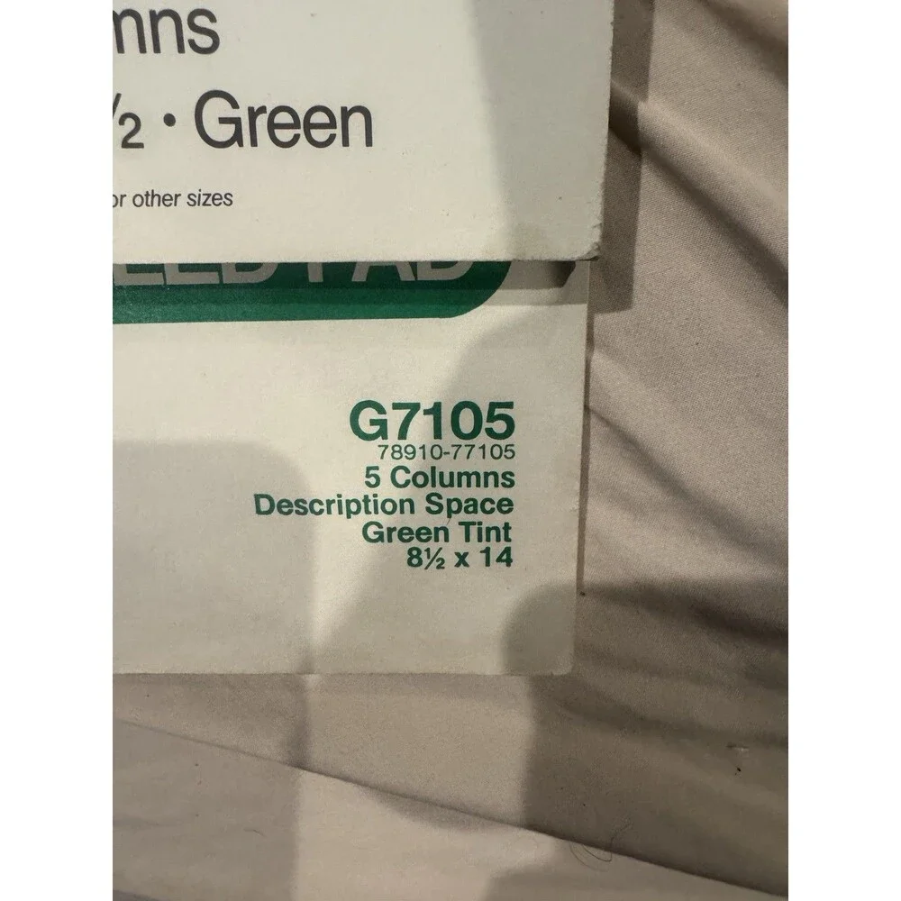 Wilson Jones Columnar Pads Lot 6 Mixed 8 10 Column Ledger Accounting Green